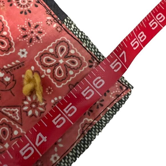 Vintage Handmade Crazy Quilt Patchwork Throw Mixed Fabrics Embroidered 1950s–70s - Picture 14 of 14